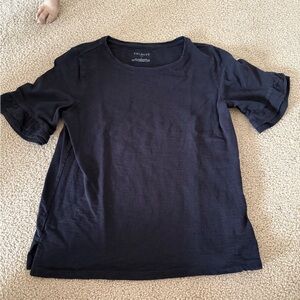Talbots Black Cotton Blend Tee